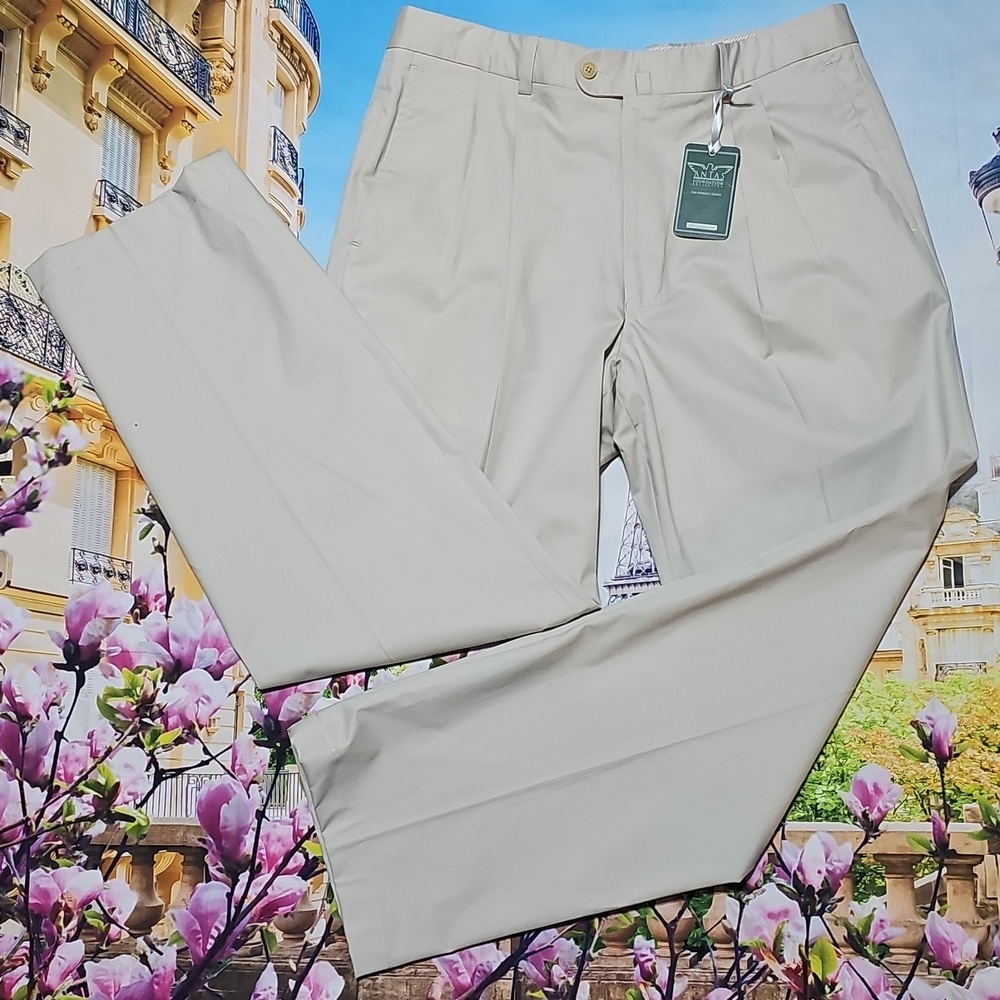 Antas Classic Newport Sand Khaki Chinos Size 36 New